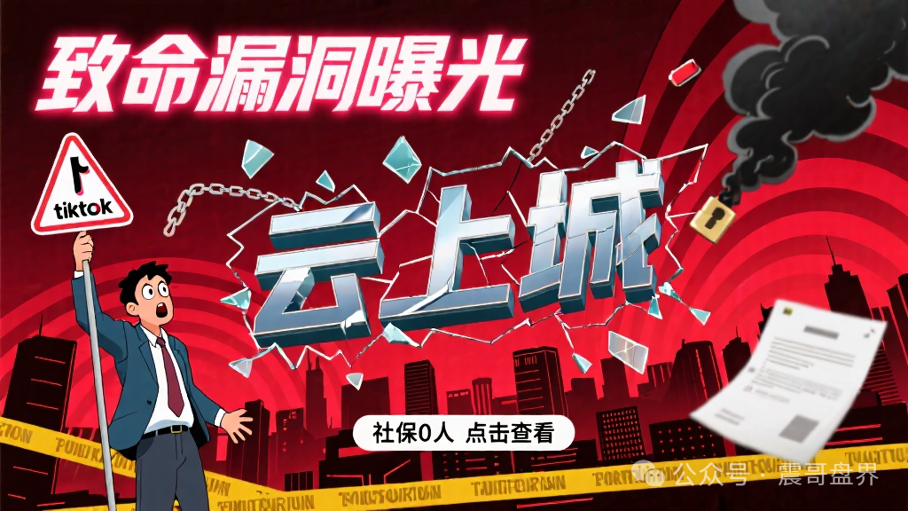 【云上城tiktok】致命漏洞曝光，空壳公司？社保0人？