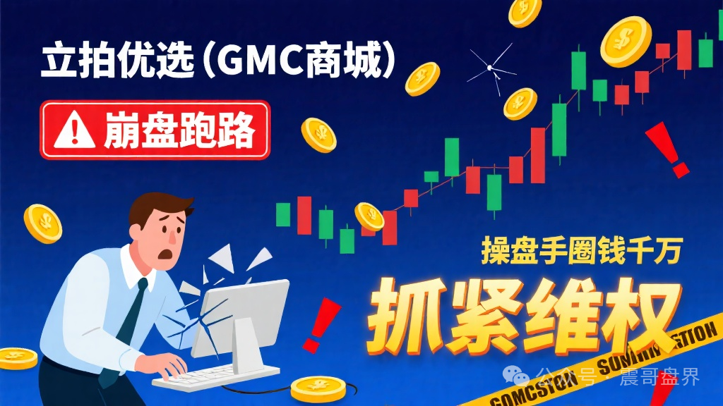 【立拍优选（GMC商城）】崩盘跑路，操盘手圈钱千万，抓紧维权