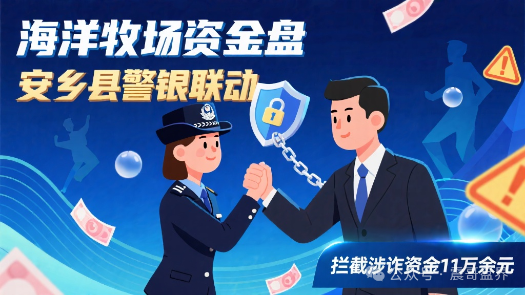 【海洋牧场】资金盘，安乡县警银联动，成功拦截涉诈资金11万余元！